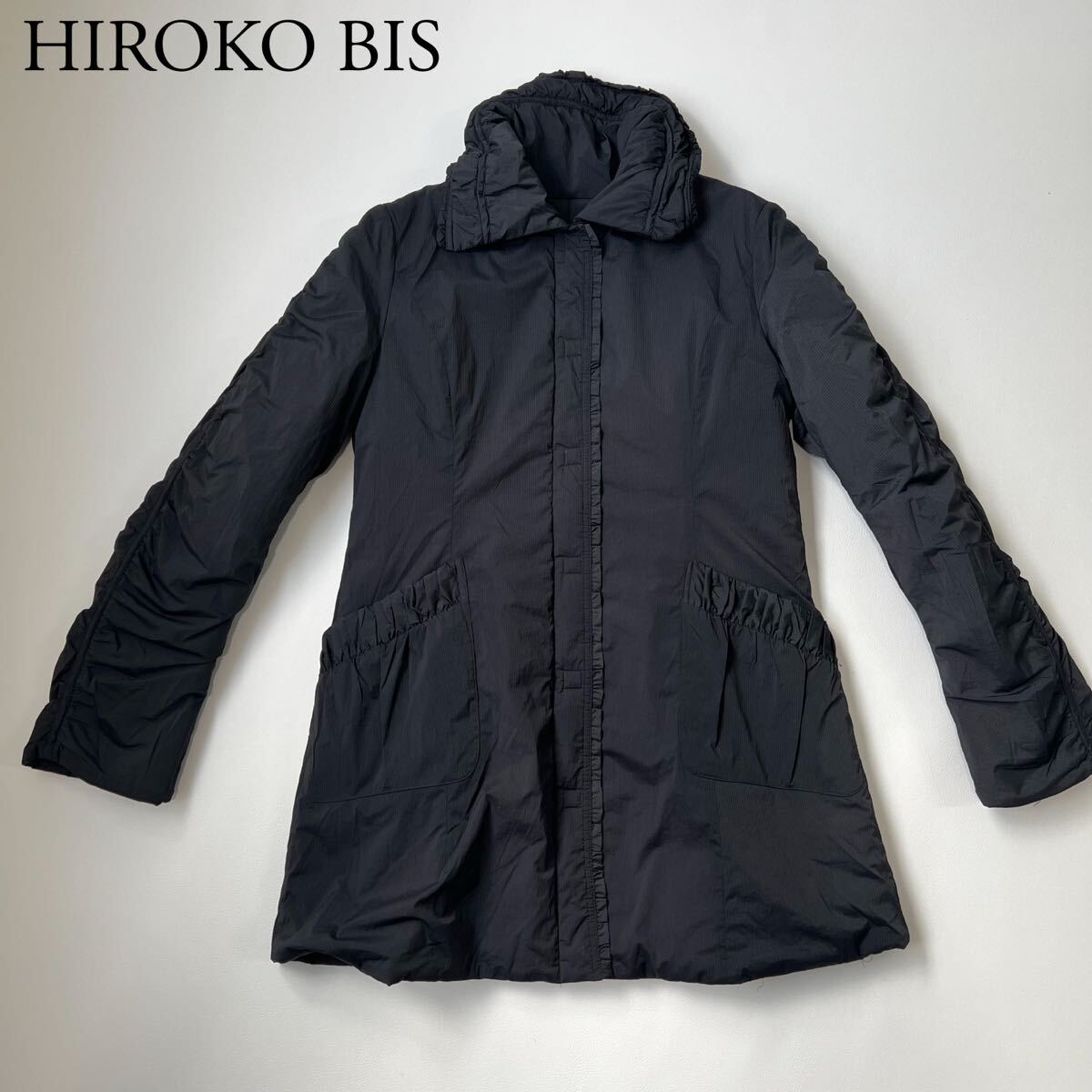 良品 esseNtieL HIROKO BIS エッセンシャルヒロコビス 中綿入りコート リバーシブルコート ナイロンコート ブルゾン ジャンパー レディース