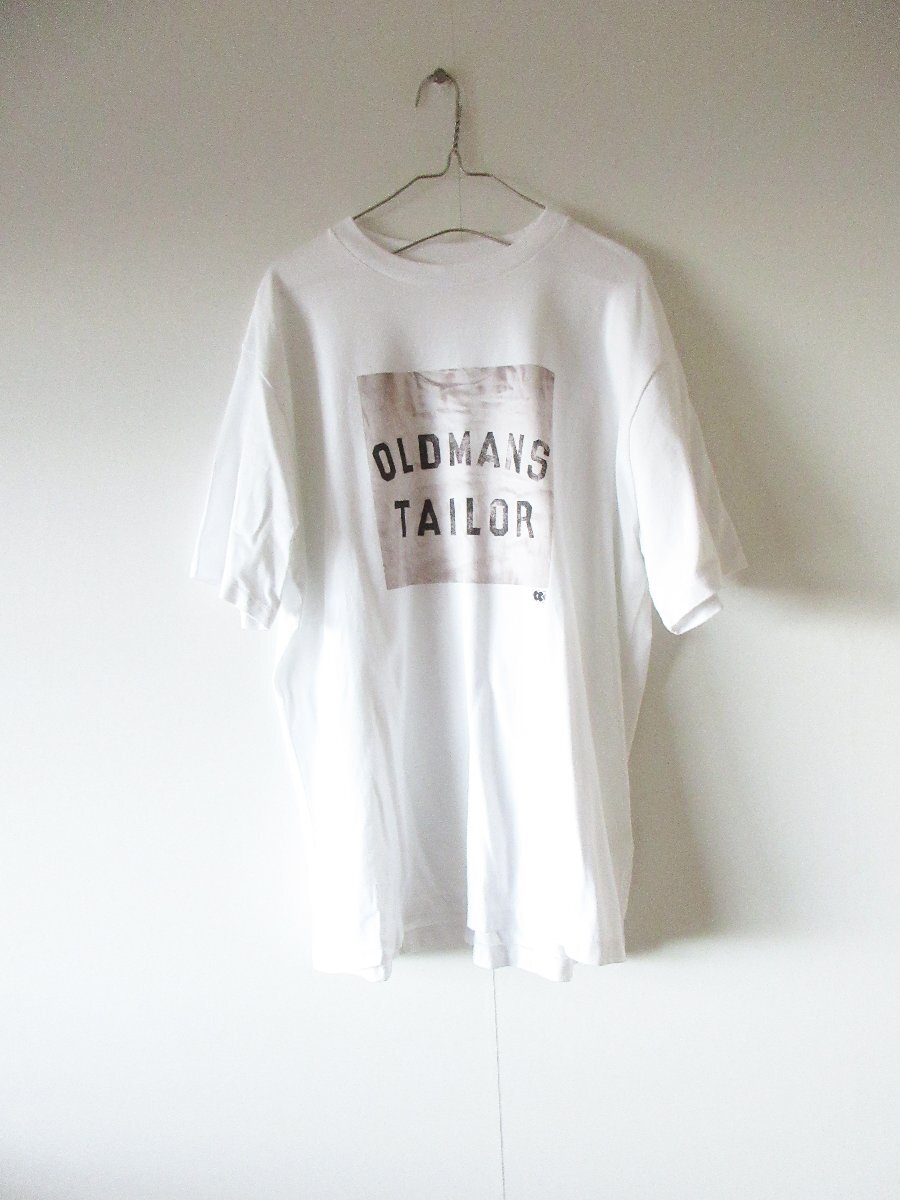 美品 2025 R&D.M.Co- / オールドマンズテーラー T-SHIRT PRINT T-SHIRT 42 WHITE / Tシャツ コットン カットソー プリント