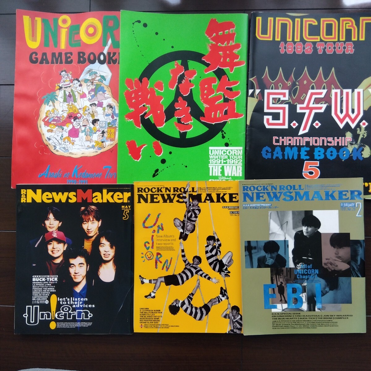 ユニコーン　UNICORN　ツアーパンフレット　関連本6冊セット　奥田民生　阿部義晴　EBI 