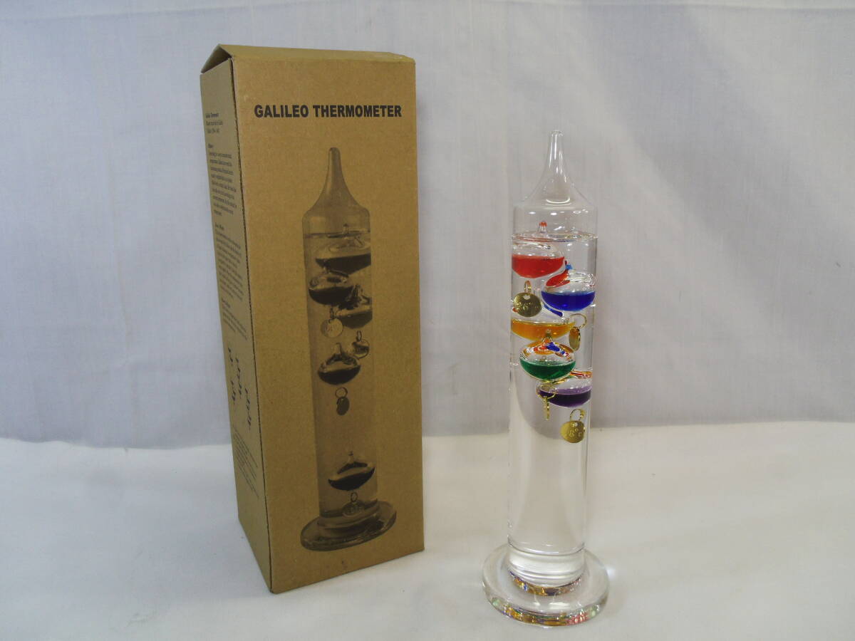 H29◇未使用◇ガリレオ温度計◇GALILEO THERMOMETER◇ガリレオ・ガリレイ◇高さ28cm◇送料690円◇