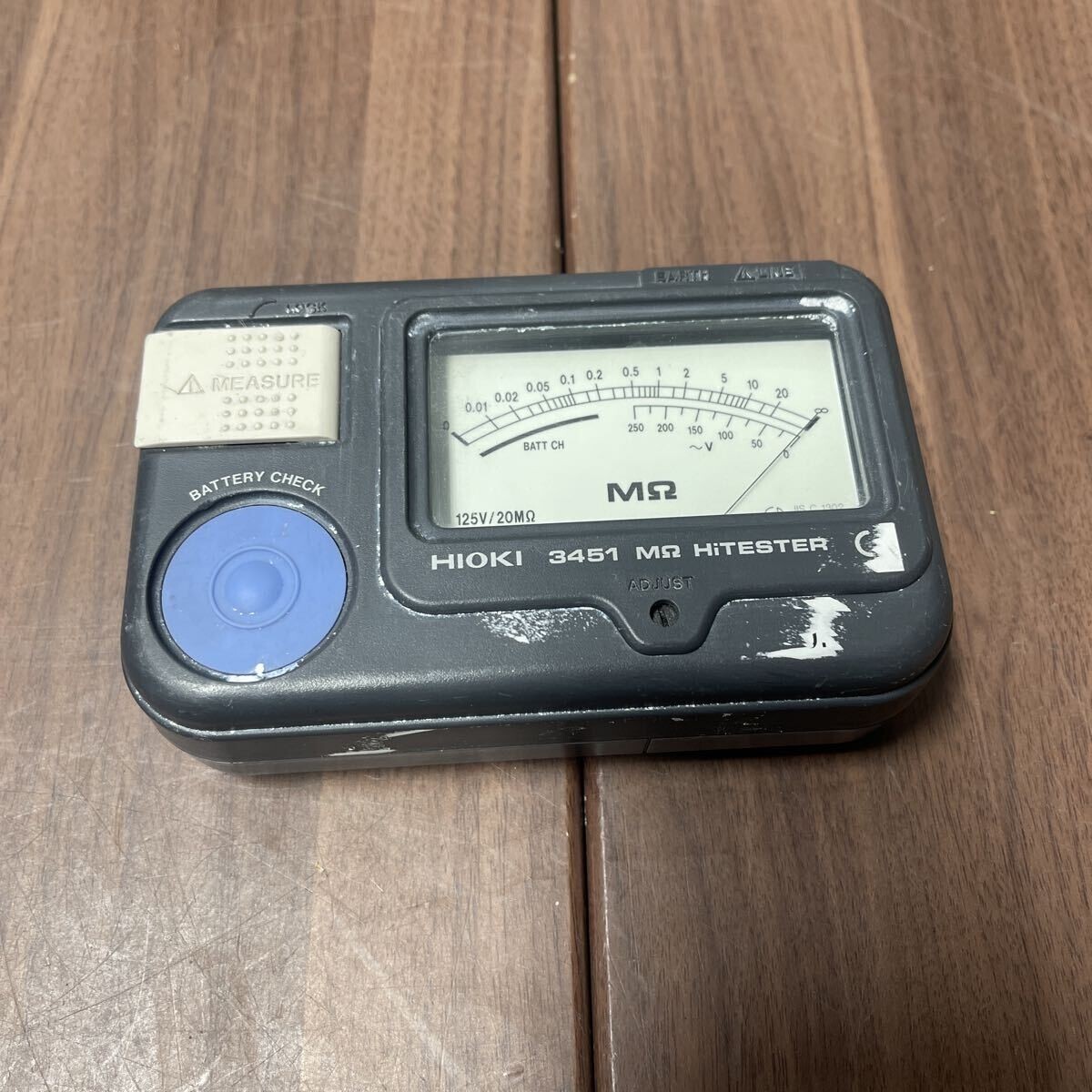 「AD22_18K」HIOKI 日置電機 絶縁抵抗計 3451 MΩ HiTESTER メグオームハイテスター 動作未確認　現状出品（251202）