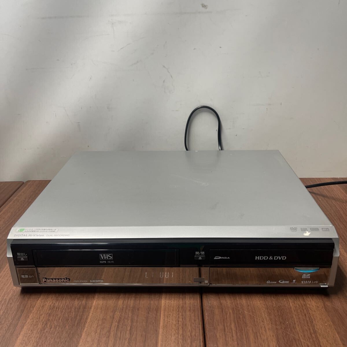 「1FG412」Panasonic パナソニック DMR-XW40V HDD DVDレコーダー 2006年製 VHS一体型ビデオデッキ　動作品　現状出品（251010）