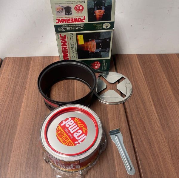 「AD22_10A」キャプテン スタッグ パワーマック丸型ミニコンロ（251003）