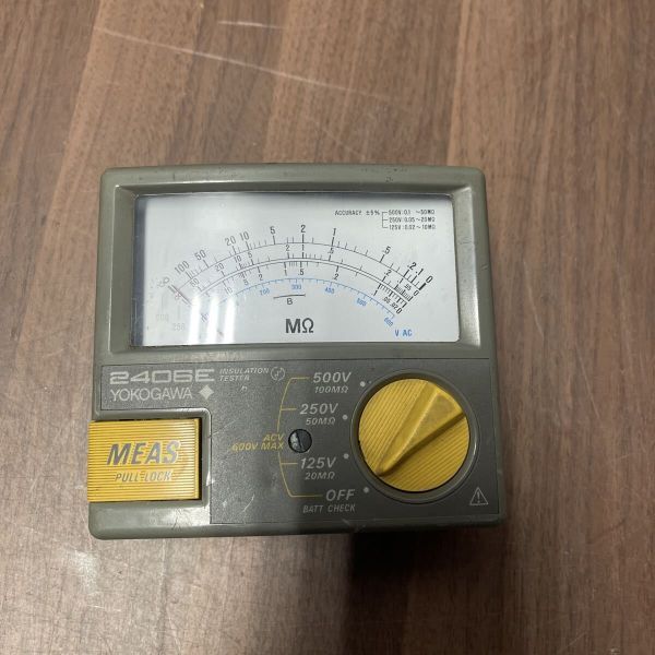 「AE11_2A」YOKOGAWA アナログ絶縁抵抗計 2406E 動作品（251128）