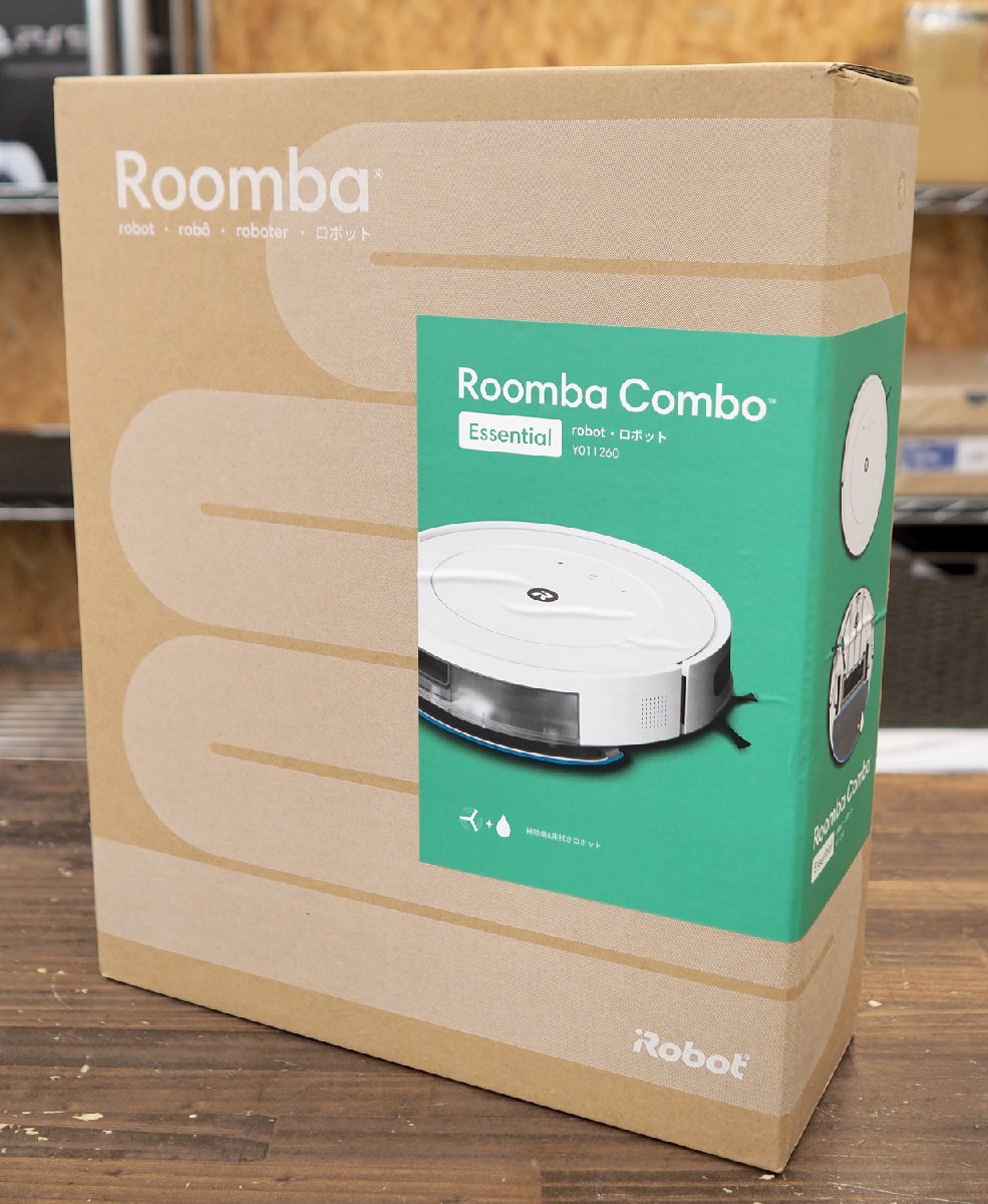 未使用保管品 iRobot ロボット掃除機 ルンバ コンボ エッセンシャルロボット ホワイト Y011260 Roomba Combo Essential robot 掃除＆床拭き