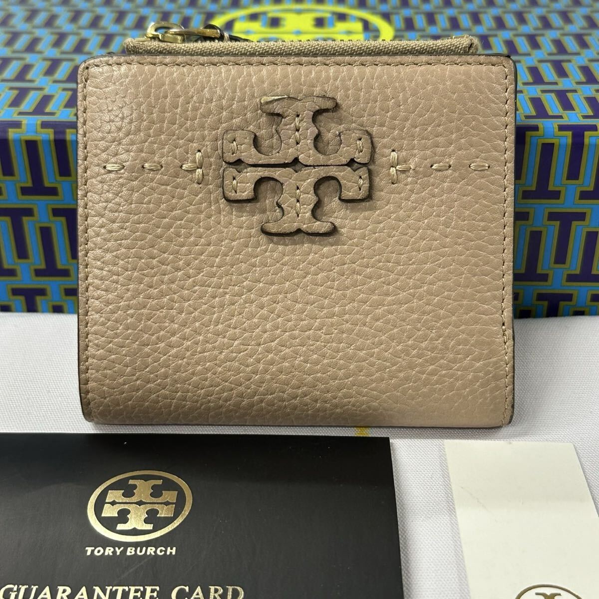 現行　トリーバーチ　TORYBURCH 財布　二つ折り　折り財布　マックグロー　ターンロック　レディース