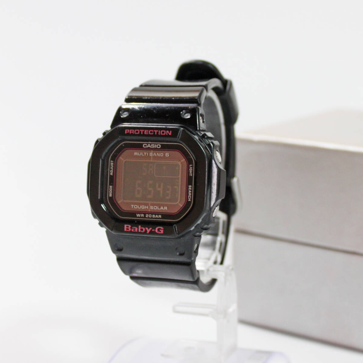 SW251123-10【電池交換済み】CASIO Baby-G BGD-5000 箱付き マルチバンド6 電波ソーラー ブラック ピンク 20気圧防水 レディース 腕時計