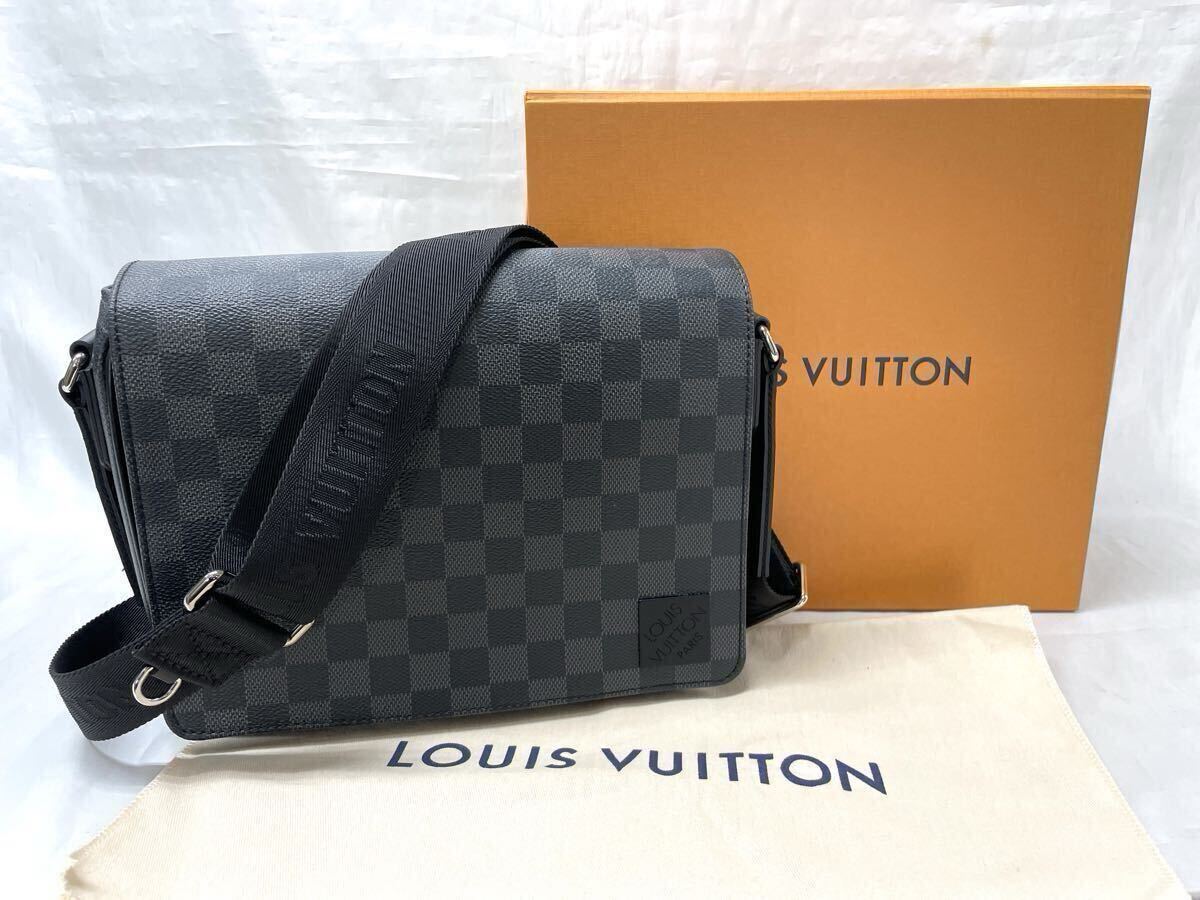 LOUIS VUITTON ルイ ヴィトン N42710 ダミエ グラフィット ディストリクト PM NV3 メッセンジャーバッグ 鞄 バッグ ショルダーバッグ