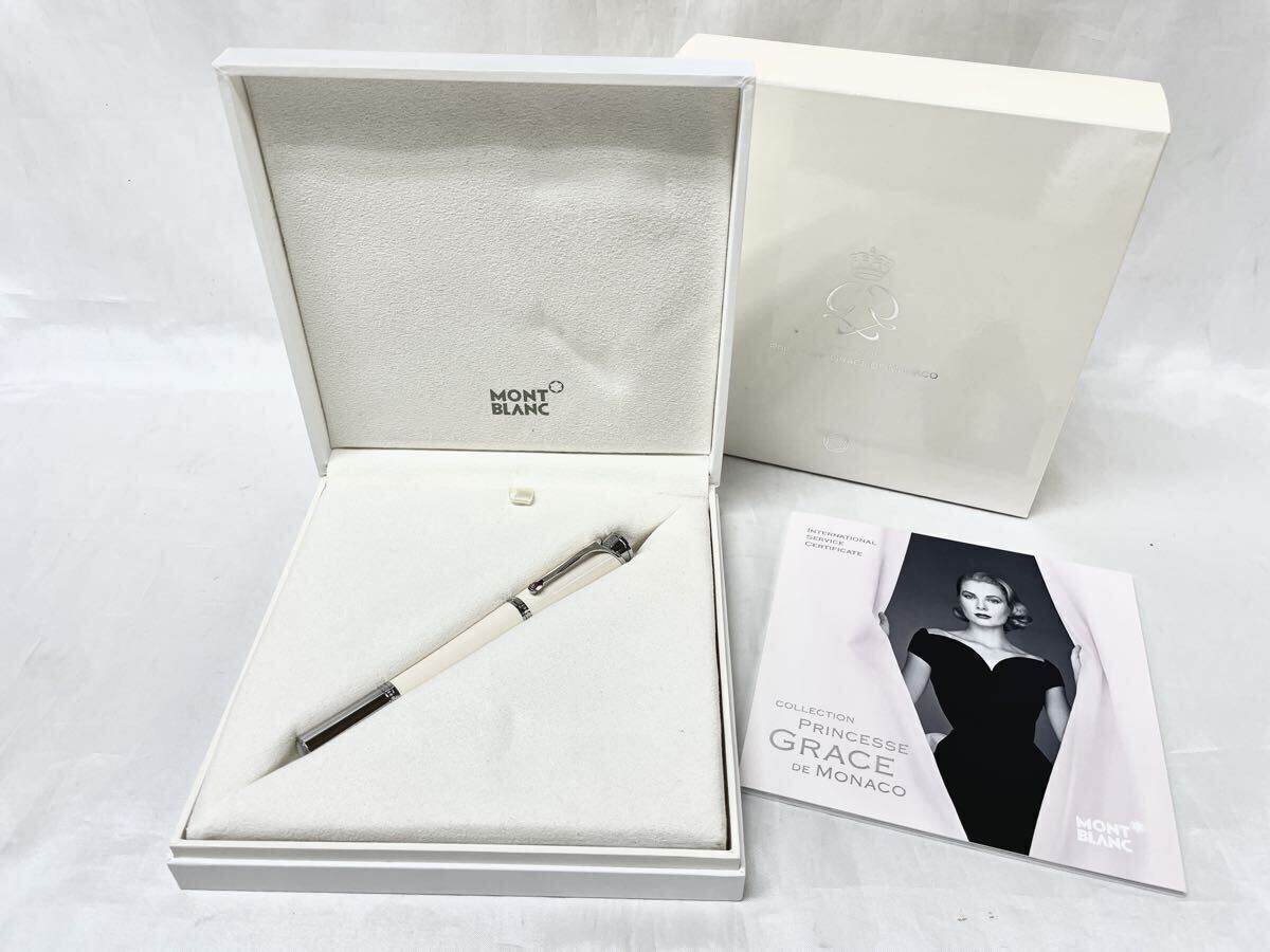 未使用 MONTBLANC モンブラン 11752 ペン先 Au585 ミューズエディション プリンセス グレース デ モナコ アイボリー ピンクトパーズ 万年筆