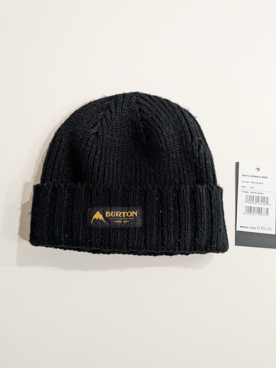 BURTON BOYS GRINGO BNIE ニット帽 ブラック キッズ 子ども 子供 ビーニー バートン