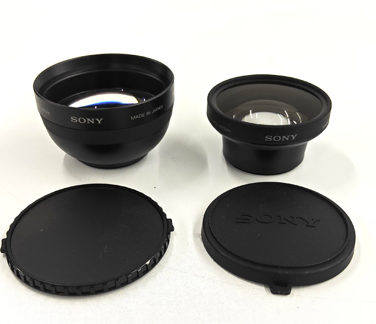 送料無料（沖縄離島除く） SONY WIDE CONVERSION LENS ２本セット VCL-2052K + VCL-0752H