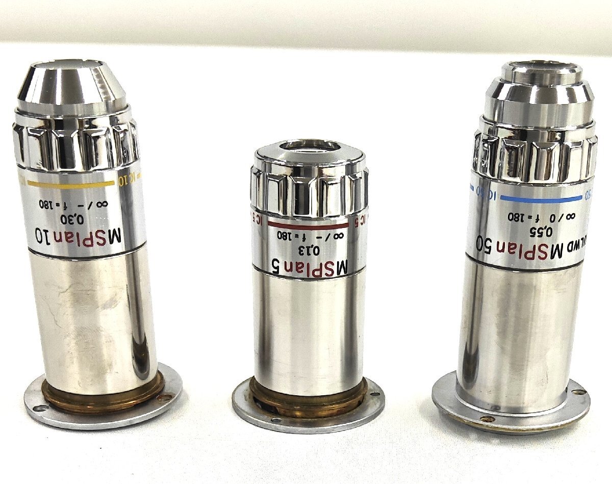 送料無料（沖縄離島除く） オリンパス 対物レンズ MSPlan50 MSPlan5 MSPlan10 ３点セット