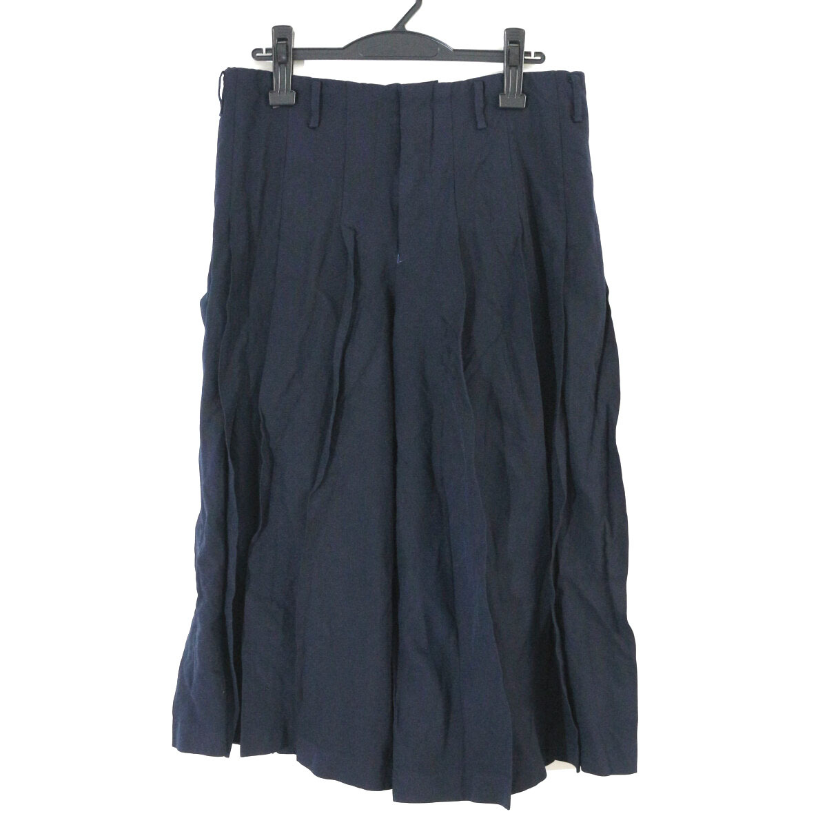 COMME des GARCONS HOMME PLUS 09AW ポリエステル縮絨プリーツワイドパンツ XS AD2009 PD-A016 コムデギャルソンオムプリュス