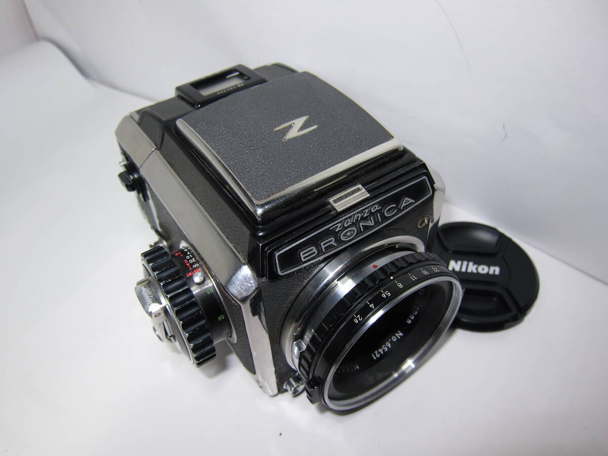 ブロニカ S ( ニッコールP 7.5cm f2.8付き) 6×6 中判カメラ ■動作OK■希少■ 10724