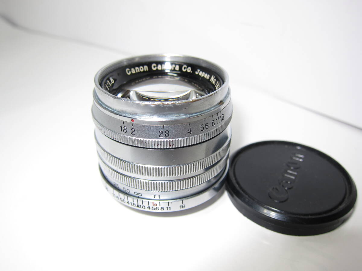 Canon Lマウント 50mm f1.8 (白鏡胴) ■希少■ 10724 ①