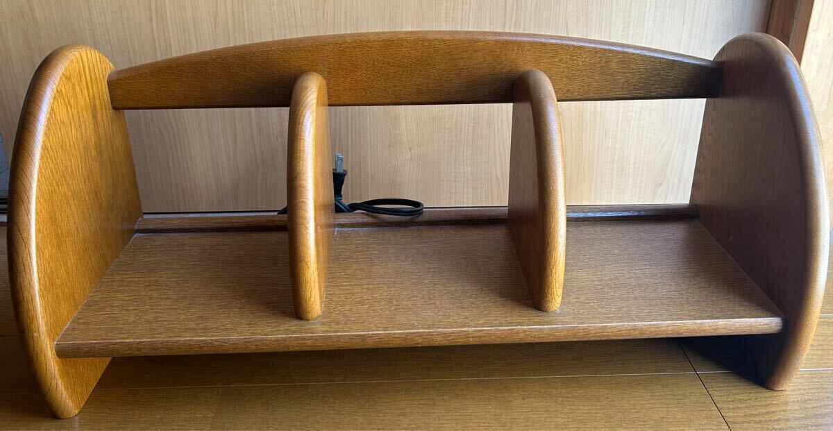 本立て ブックスタンド 木製　コンセント付き　浜本工芸　中古品