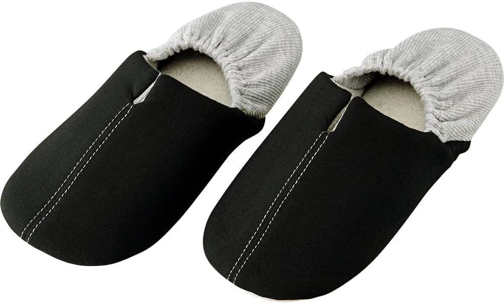 足まもりっぱ 防災スリッパ ブラックＬ(コジット）ルームシューズ 防災グッズ 非常用 災害 男女兼用