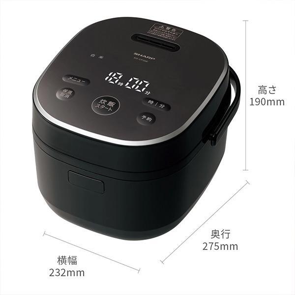新品☆シャープ SHARP マイコン炊飯器 3合炊き ブラック　送料無料9