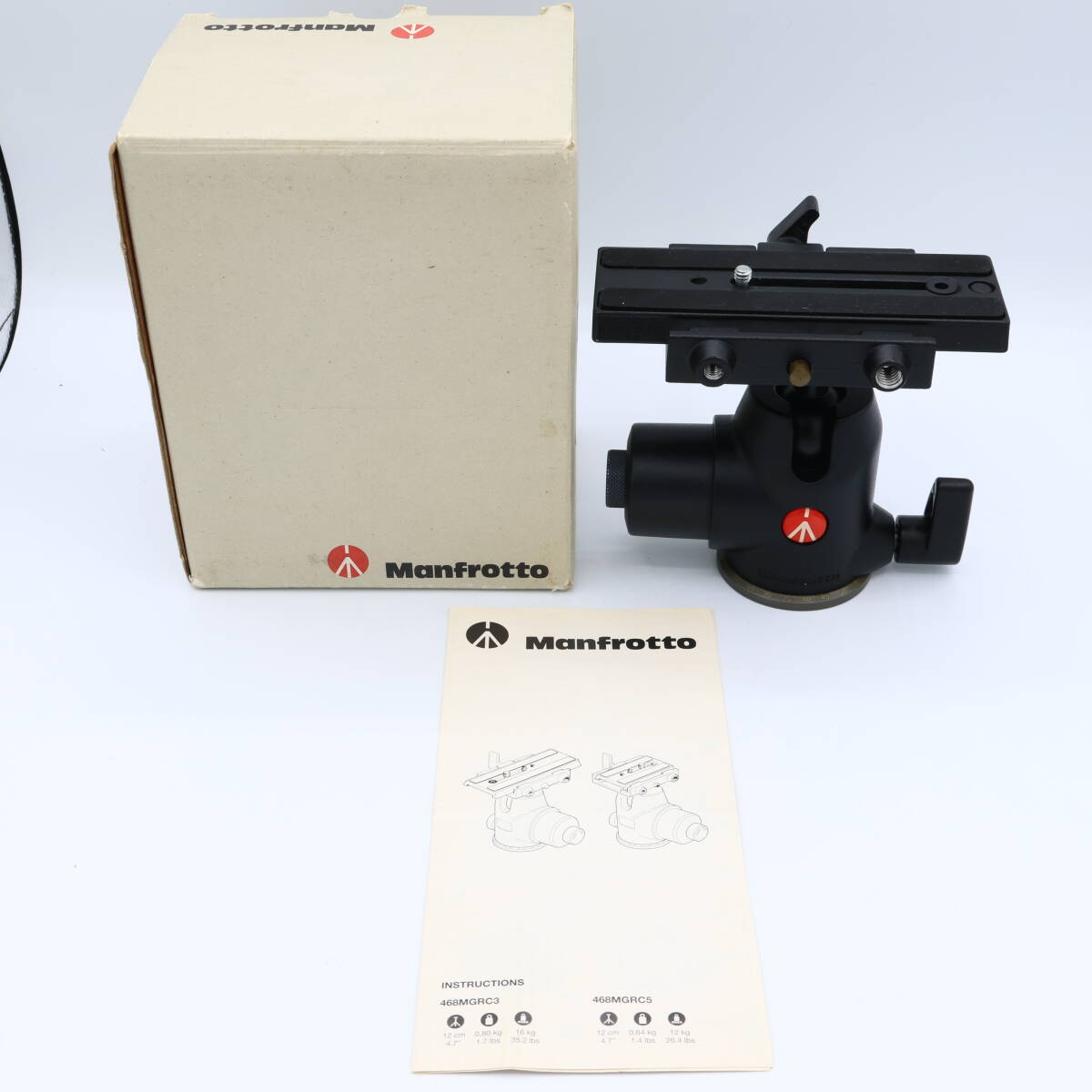 Manfrotto マンフロット　自由雲台 ハイドロスタットボール雲台 マグネシウム製 468MGRC3　#251204_C1052093