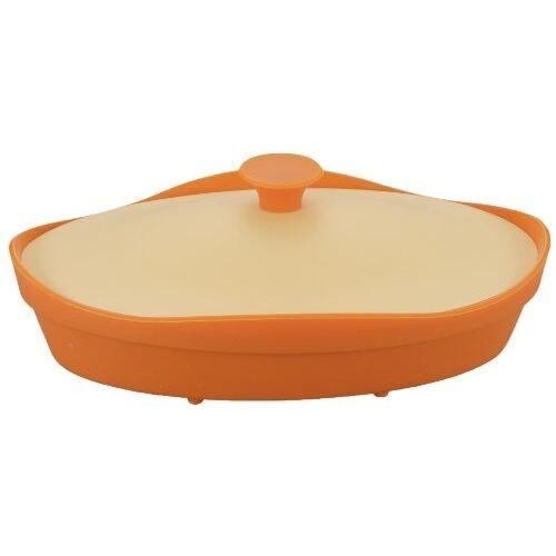 FLEUR（フルール）シリコンスチーマーオーバル スチーム調理器 バレンシアオレンジ