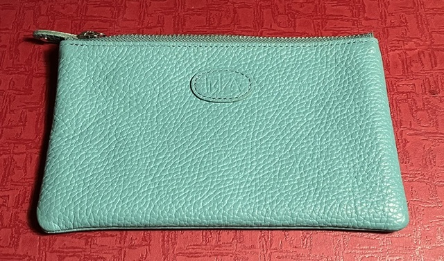 IBIZA イビサ 小物 マルチポーチ レディース レザー スカイブルー美品 中古 送料無料