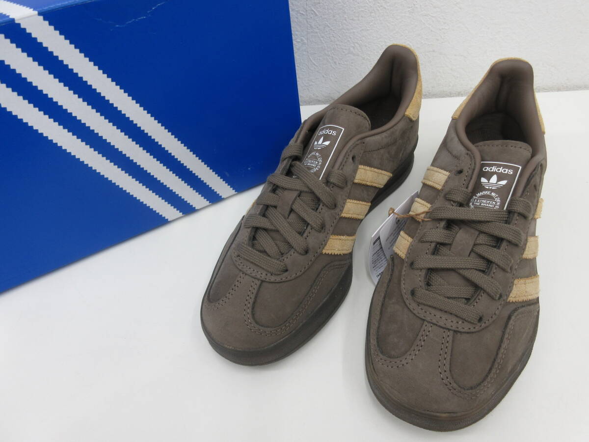 未使用品　adidas　アディダス　GAZELLE INDOOR　ガゼル インドア　JQ8386　22.5cm　ブラウン　スニーカー