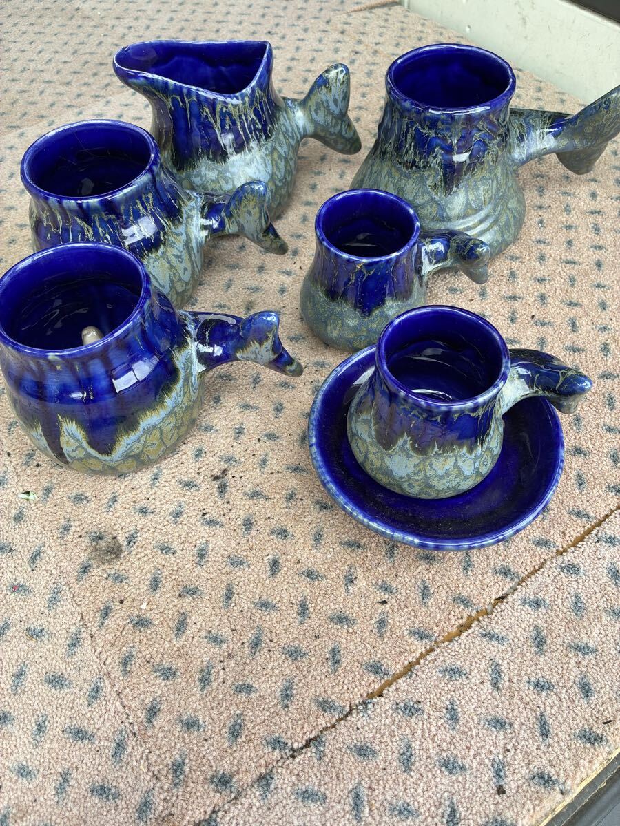 アンティーク コーヒーカップ セット　イルカちゃん