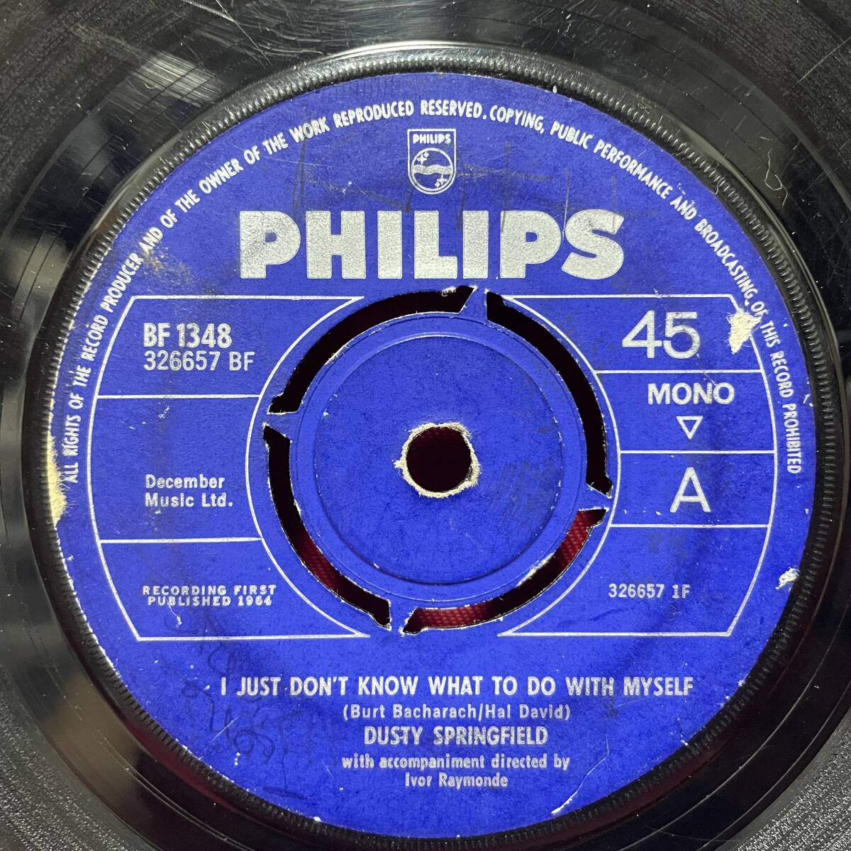 ▲英シングル▼DUSTY SPRINGFIELD▲I JUST DON'T KNOW WHAT TO DO WITH MYSELF▼