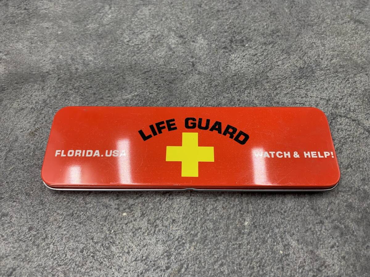 【 昭和レトロ 缶ペンケース ライフガード 】ペンケース 筆箱 筆記用具 