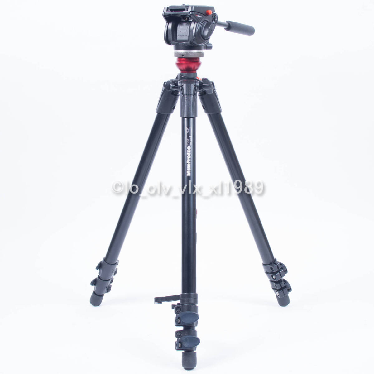 マンフロット Manfrotto 755XB + 701HDV アルミ三脚 ビデオ雲台セット