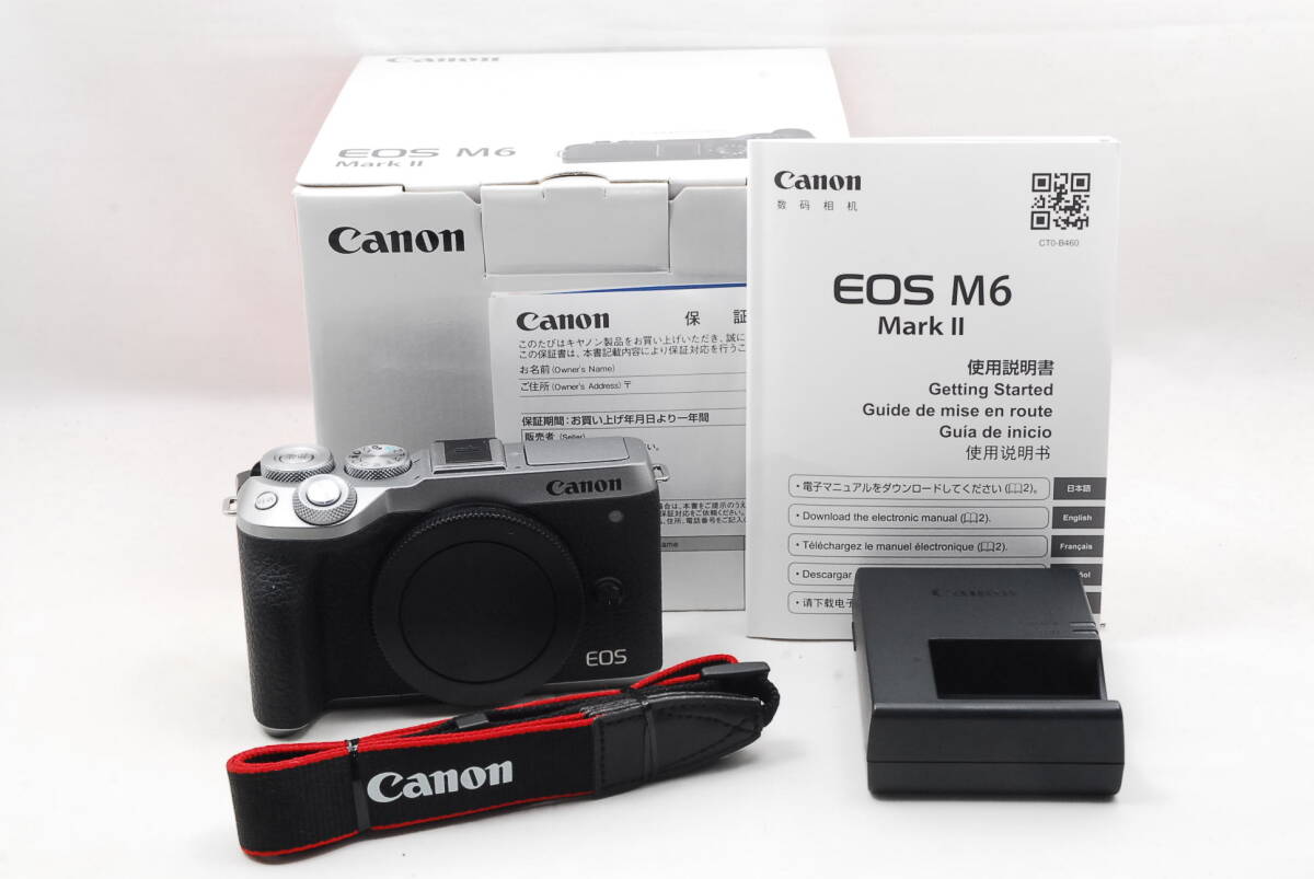 ★美品★ 即決 売切 キヤノン Canon EOS M6 MarkⅡ ボディ シルバー ミラーレス一眼 （R7-765）