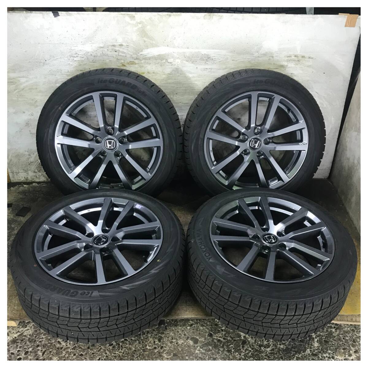 1 YOKOHAMA iceGUARD iG70 225/50R18 2022年製 9.5分目 ホンダ オデッセイ ヴェゼル シビック 等 *11454
