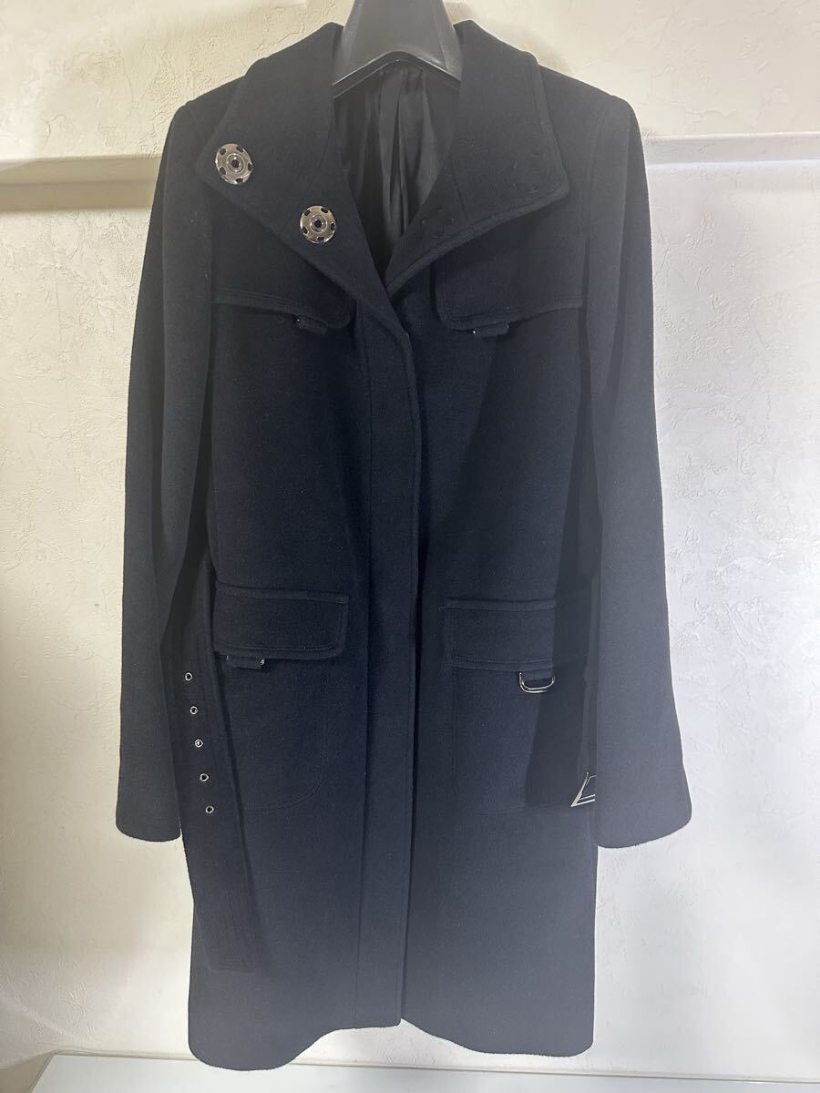 K.T kiyoko takase キヨコタカセ ロングコート 01-32WW03-B アンゴラ70％ 羊毛30％ サイズ：9 ブラック 女性物 レディース