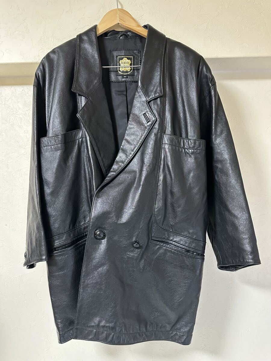 ECHTES LEDER エヒテス レーダァ レザージャケット Mサイズ ラムナッパ ブラック 男性物 メンズ