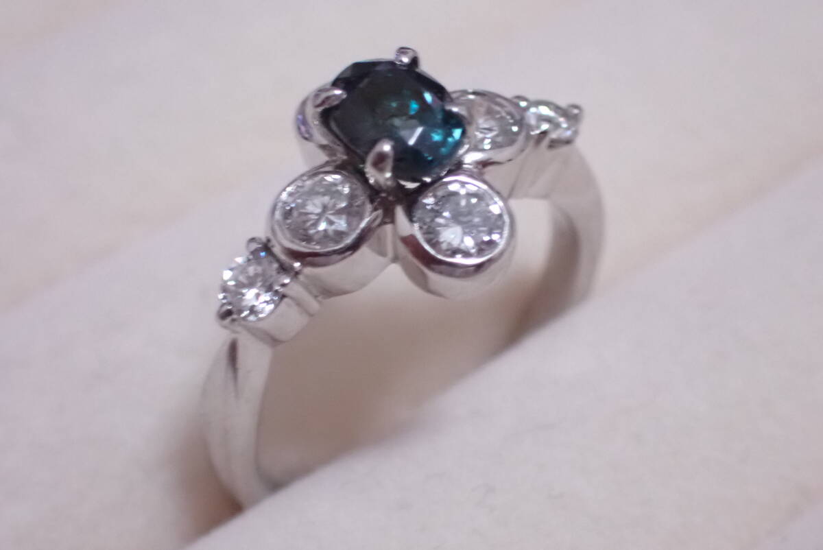 カラーチェンジガーネット　0.927ct　ダイヤ0.67ct　11号