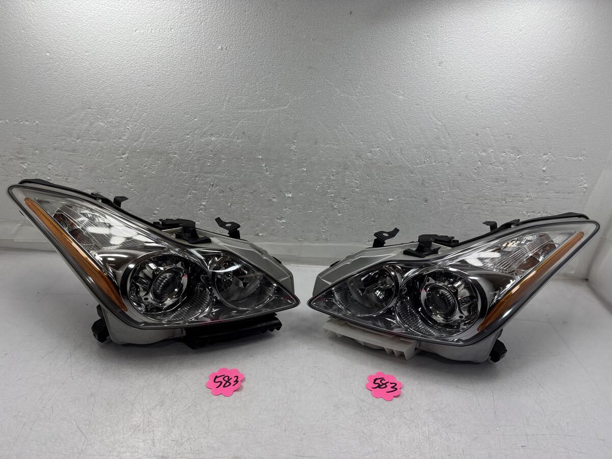 美品 日産 スカイライン CKV36 V36純正 前期 HID ヘッドライト ヘッドランプ AFS ICHIKOH イチコー 1830 左右 セット 打刻 F(583)