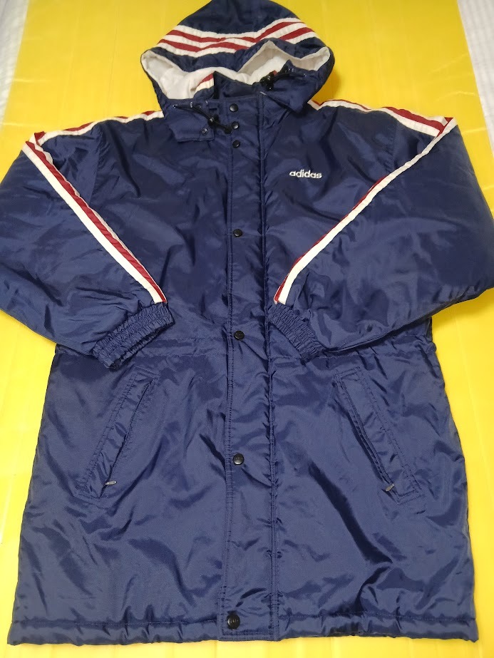 90年代 ADIDAS ヴィンテージ 中綿ベンチコート ロングコート サイズＳ