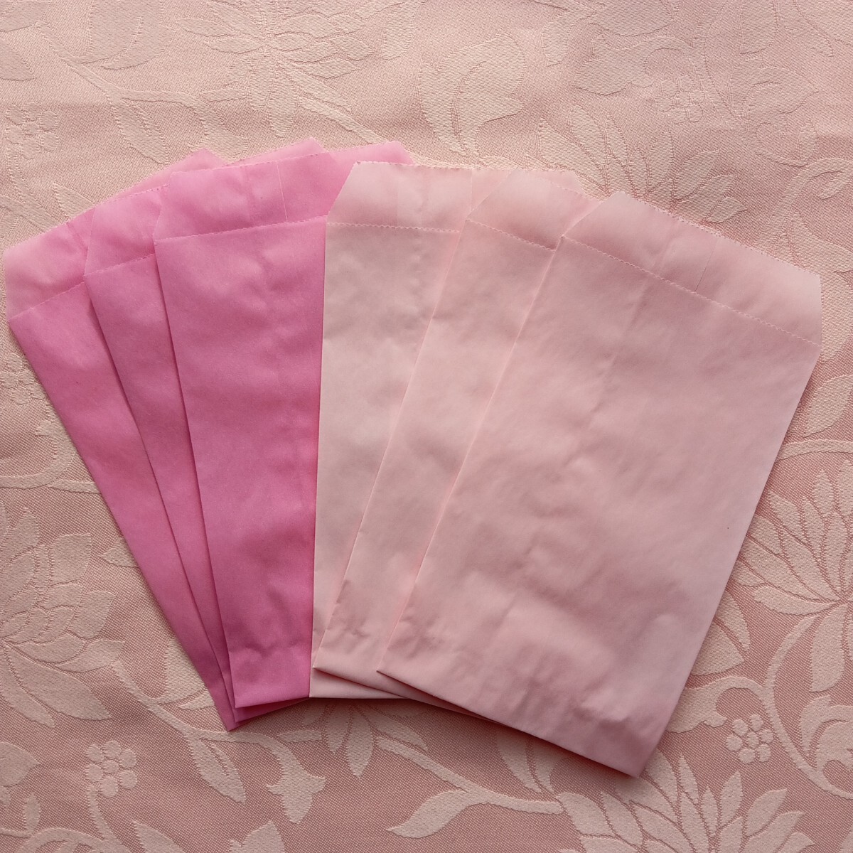 【小小】2色のピンクの平袋♪　２０枚　透け感あり★パリパリシャリシャリ～トレペ？