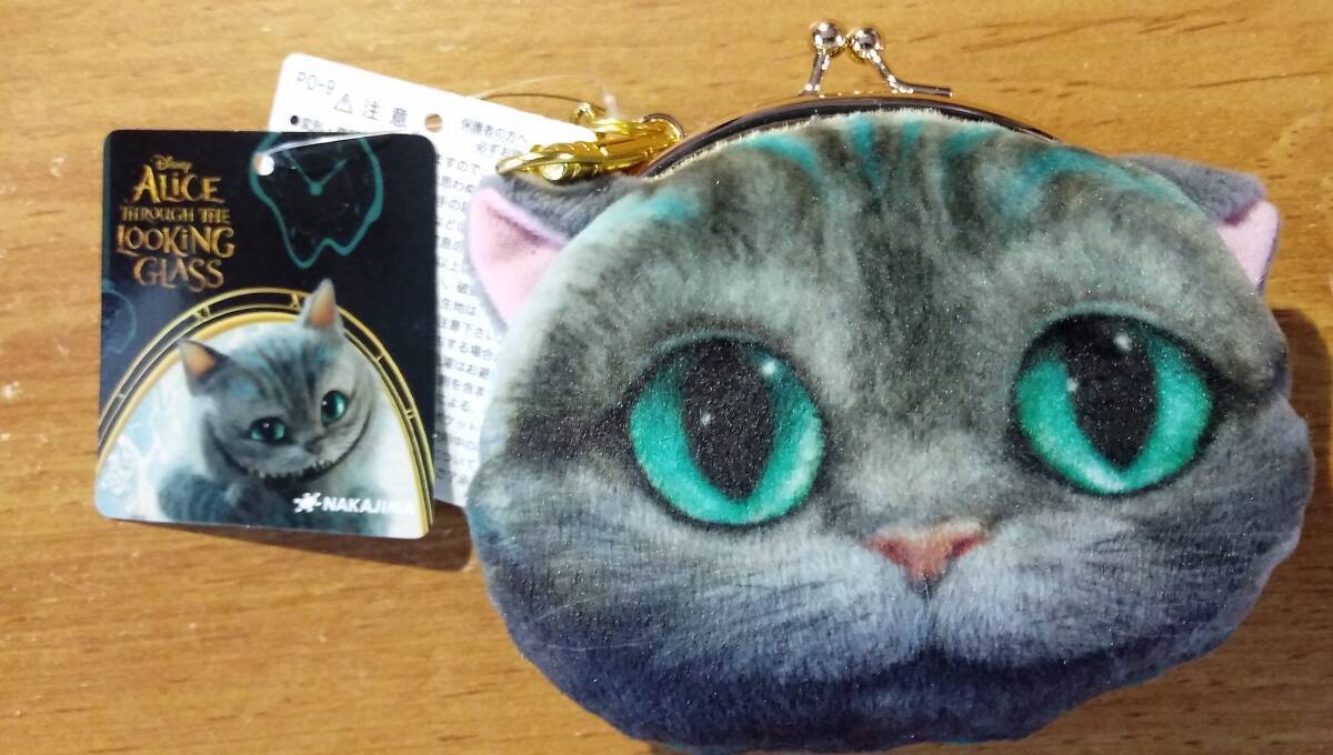 「ナカジマ ディズニー アリスインワンダーランド チェシャ猫 がま口 財布(ポーチ)」　ガマグチ/小銭入れ