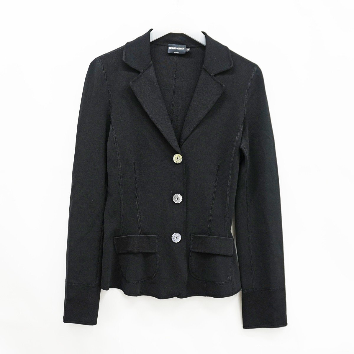 ◇【GIORGIO ARMANI ジョルジオ アルマーニ】ジャケット ブラック 42
