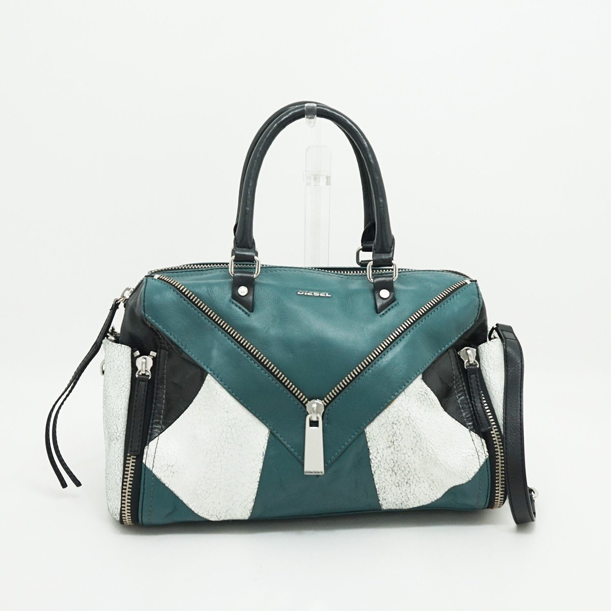 ◇【DIESEL ディーゼル】ジップデザイン 2WAY ハンドバッグ