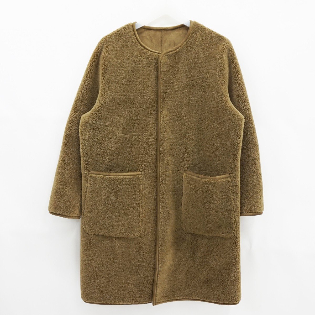 ◇美品【LE GLAZIK ル グラジック】フェイクムートン リバーシブルコート 36