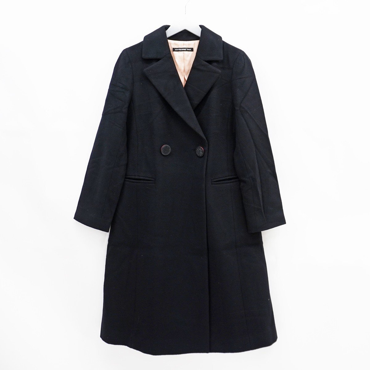 ◇【VIVIENNE TAM ヴィヴィアンタム】ウールコート ブラック 38