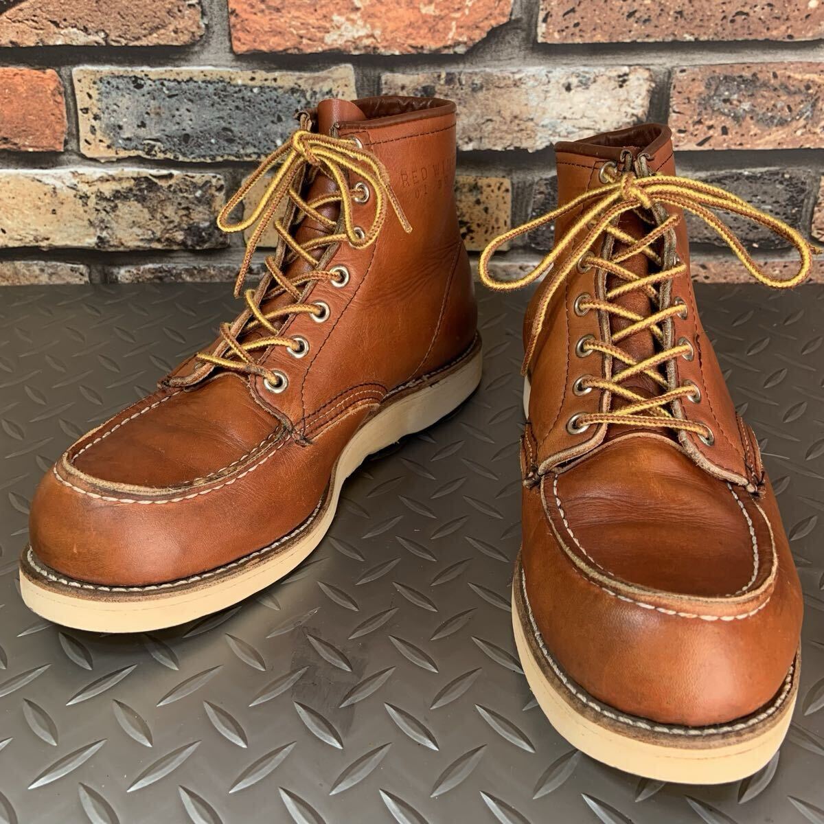 ☆REDWING　 875 　アイリッシュセッター　旧四角犬タグ　1990年製　US7E　JP25㎝　VINTAGE　レッドウイング　アメリカ製　(25L9-875)