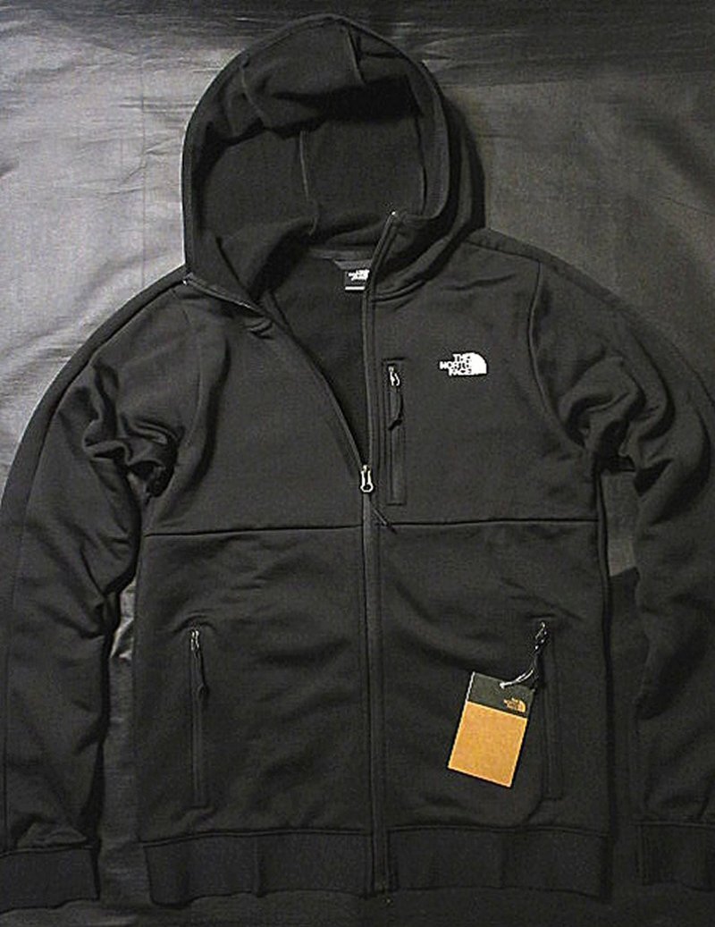 本物正規◆ノースフェイス◆アクティブ ジップ パーカー/裏フリース ストレッチ■L■NEW PIONEER PEAK HDY■黒/新品 アメリカ限定/吸湿速乾