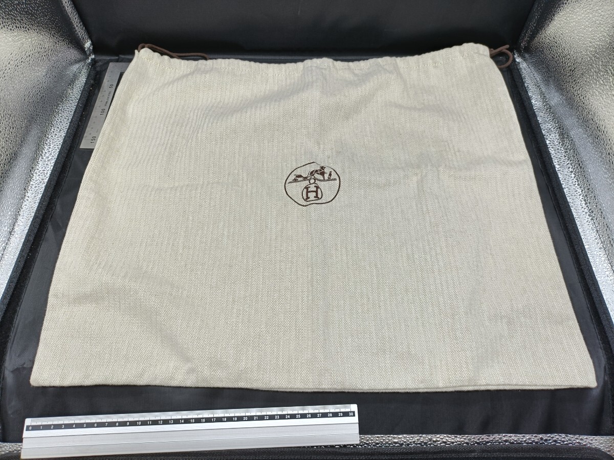 HERMES エルメス 保存袋 巾着袋 布袋 ヘリンボーン　ガーデンパーティ