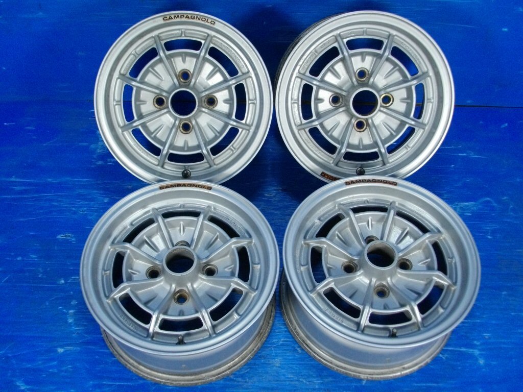 【H】当時物 Campagnolo カンパニョーロ エレクトロン 101 14インチ 6.0J +22.7 4H PCD114.3 ホイールのみ 4本セット DATSUN ダットサン