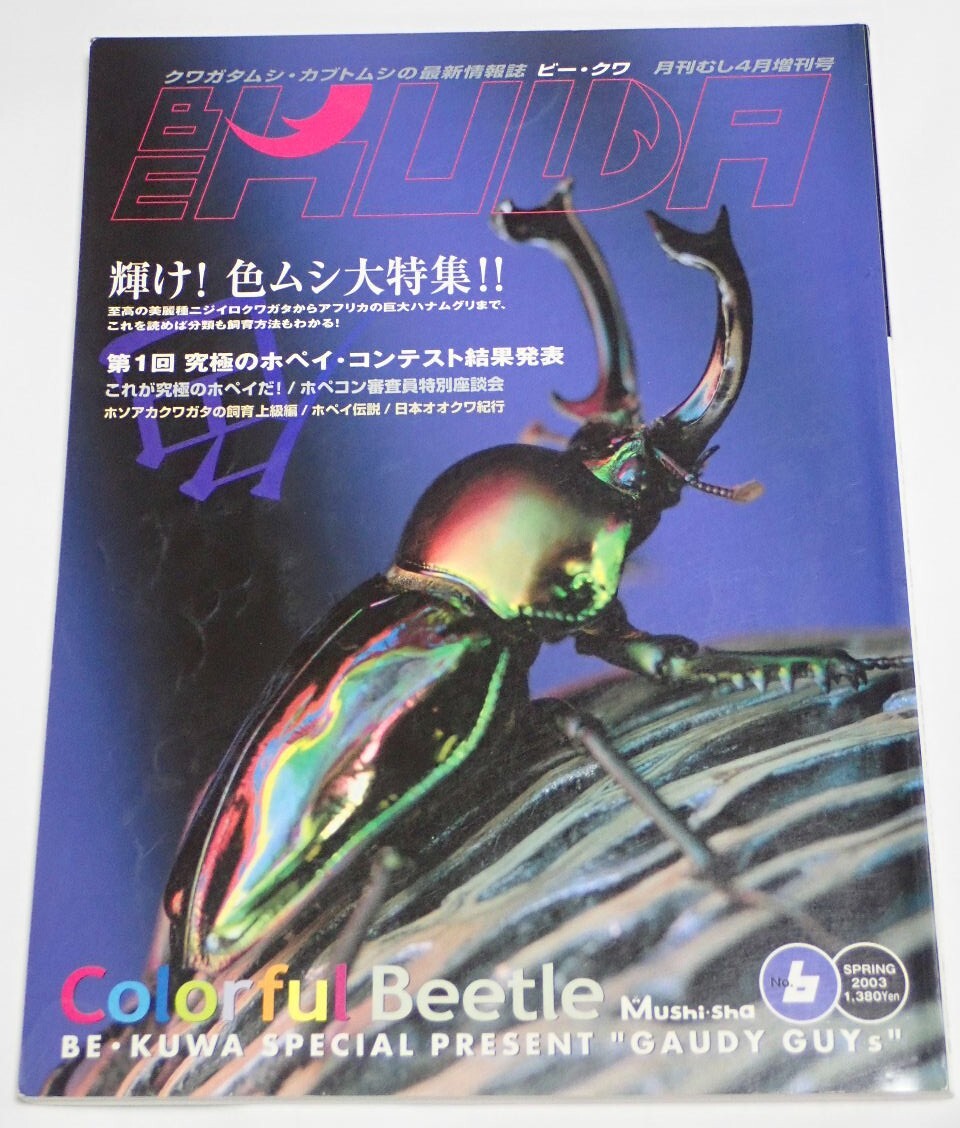 BE KUWA ビークワ No.6■輝け！色ムシ大特集｜キンイロクワガタの生態／ゴライアス＆メキノリーナ大図鑑／ホソアカクワガタの飼育