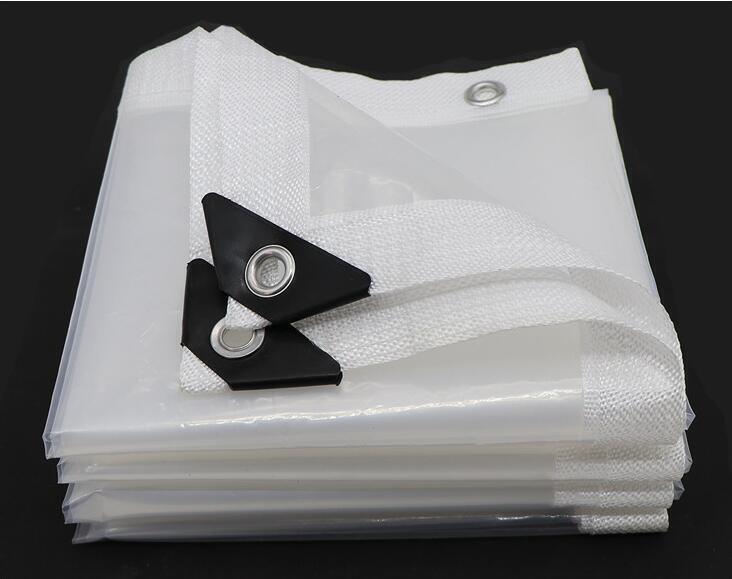 新入荷 3枚2m×3m防水シート防雨布シート シースルービニールシート透明フィルム ビニールカーテンハトメ仕様ロープ付きポリエチレンベラン