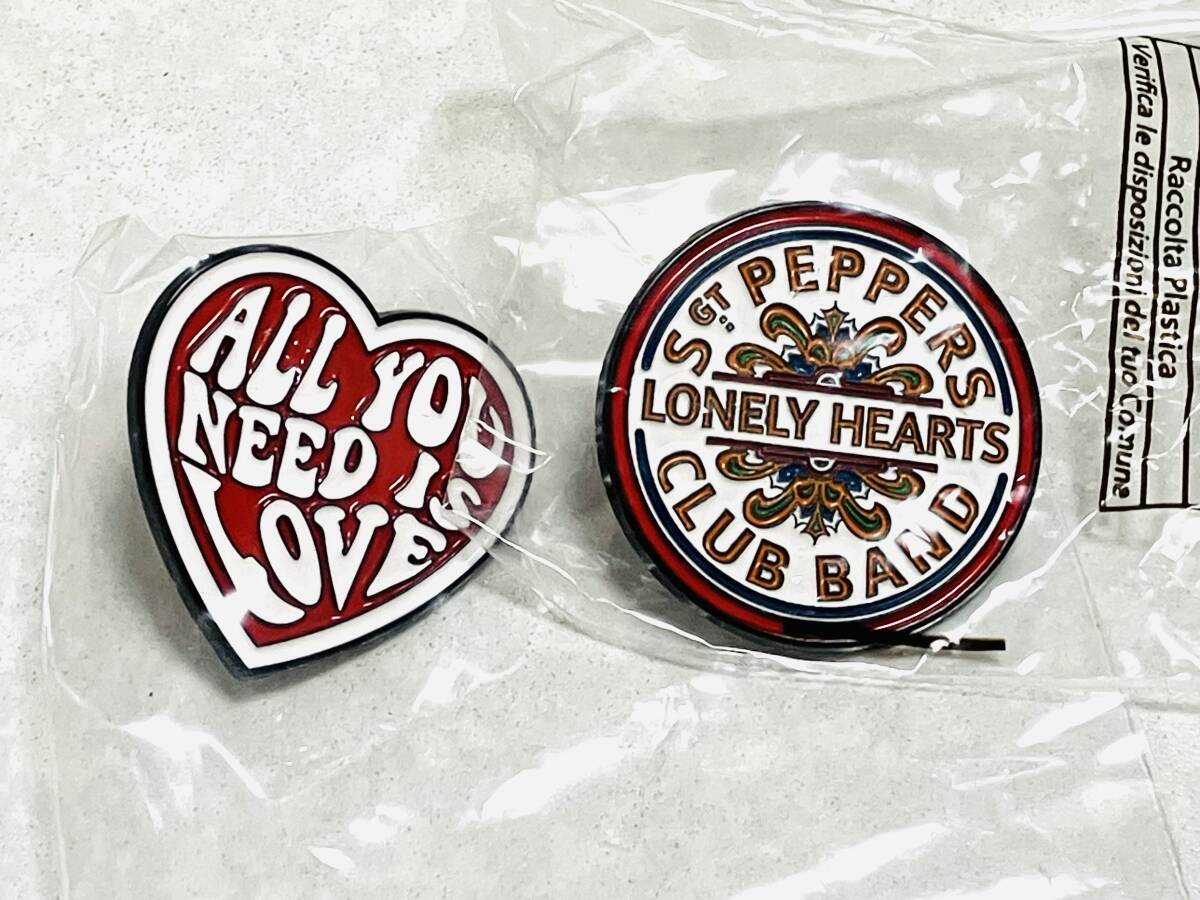 新品送無★ピンバッジ 2個 ビートルズ イメージ★Beatles 60年代 ジョンレノン ポールマッカートニー ロックンロール サイケ R&R ロック/F
